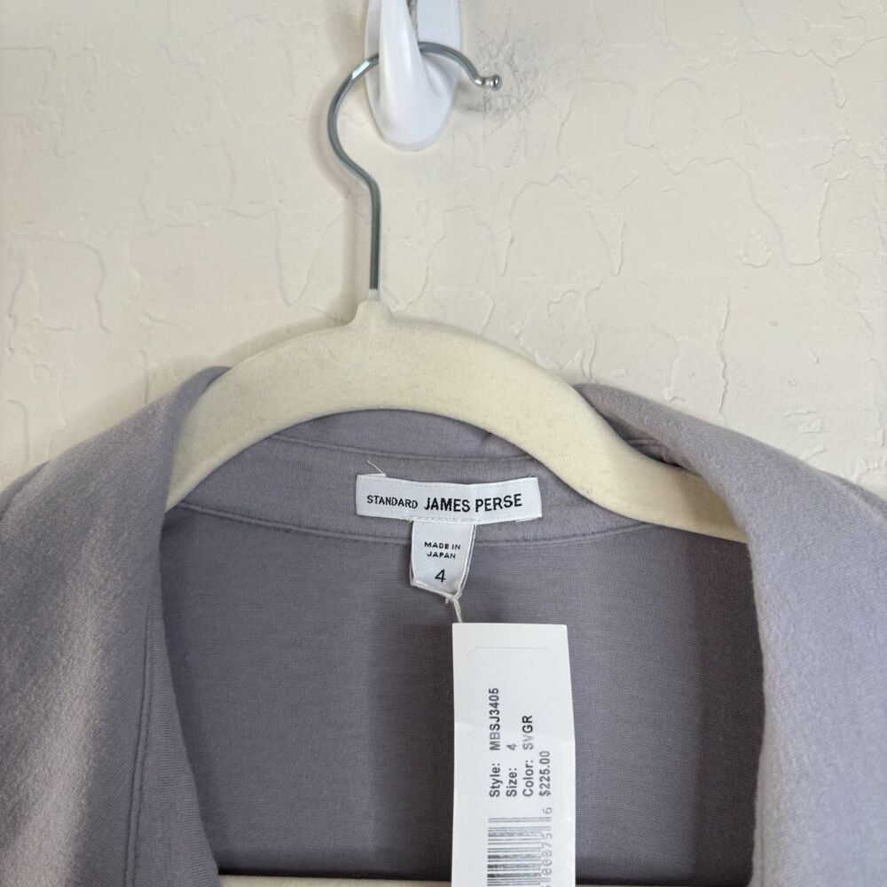 James Perse Brushed Jersey Polo Shirt - Picture 2 of 5